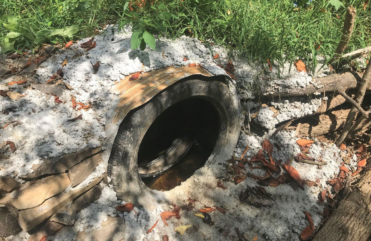 Culvert of corrugated pipe